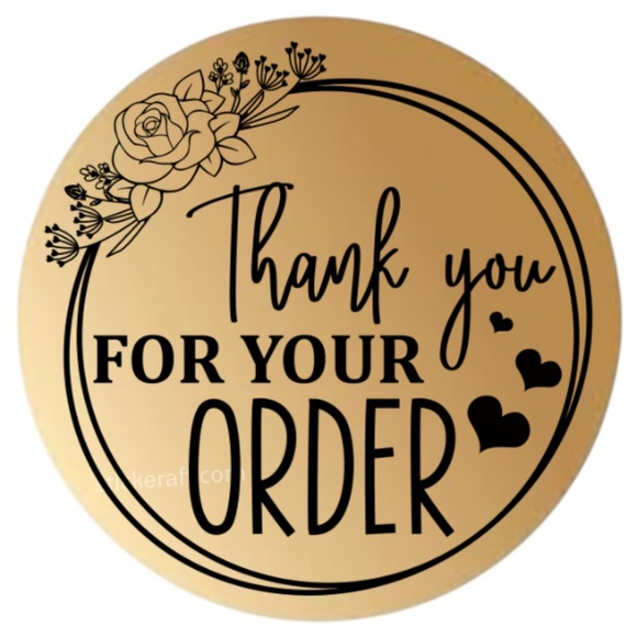100 thank you for your order sticker 2 in round | Shipping Supplies | NWT - Picture 13 of 13
